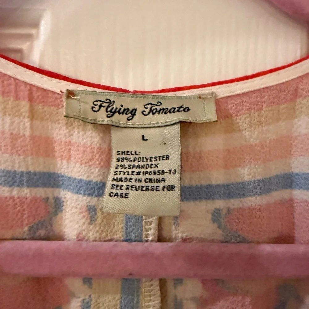 Flying Tomato Pink and Blue Plaid Jumpsuit - Picture 2 of 5